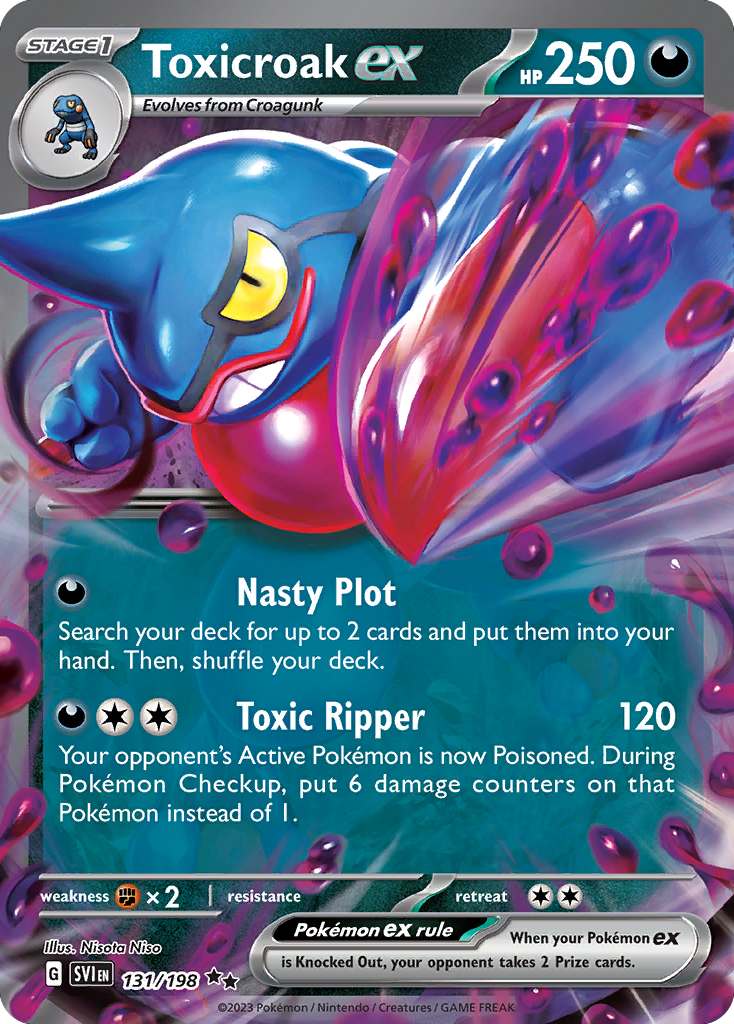 Toxicroak ex -131 - Scarlet & Violet - Double Rare
