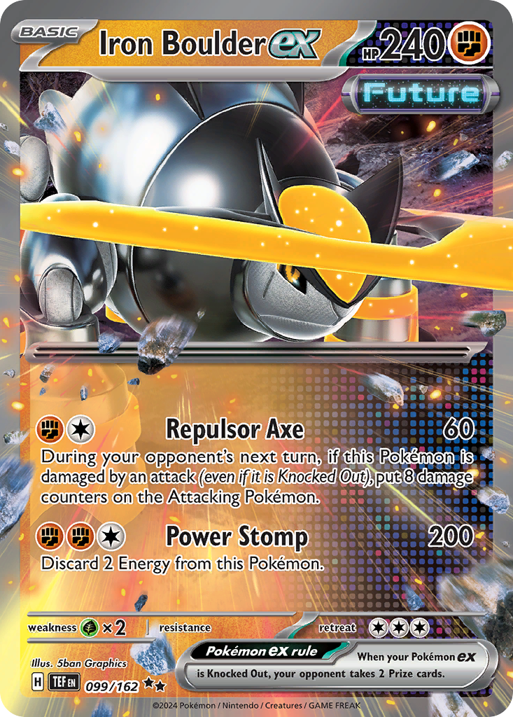 Iron Boulder ex 099/162 Temporal Forces - Near Mint (Pack Fresh)