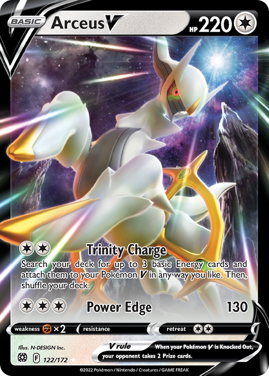 Arceus V - 122 - Brilliant Stars - Rare Holo V