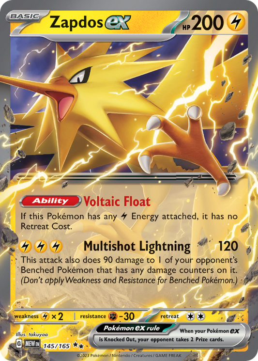 Zapdos ex - 145 - 151 - Double Rare