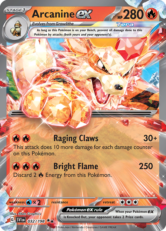 Arcanine ex -32 - Scarlet & Violet - Double Rare