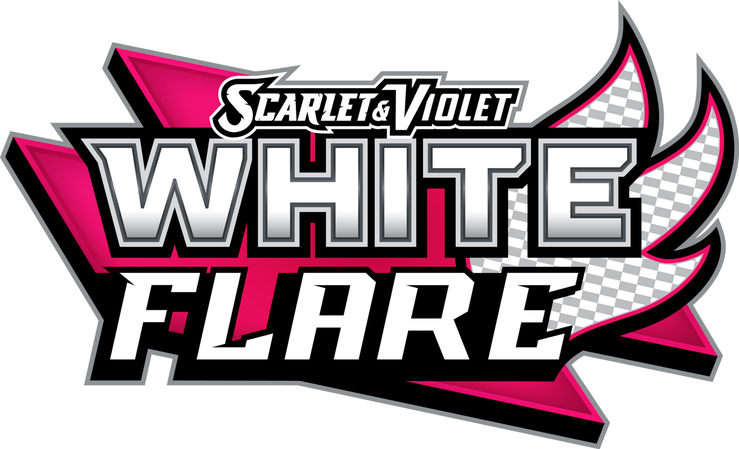 Logo for Scarlet & Violet White Flare with pink and black design