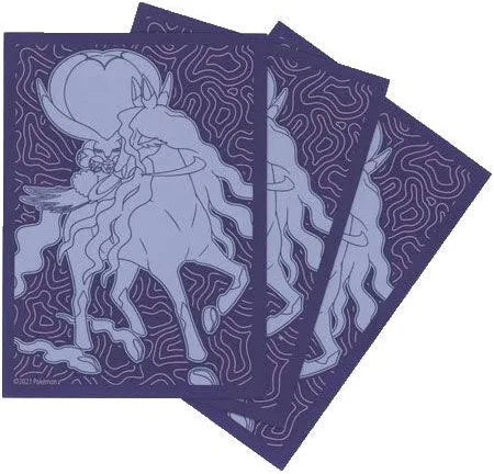 Three purple cards with a fairy riding a horse design 